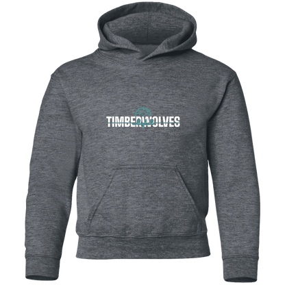 tcaps-montessori-dome-script-white-gildan-youth-pullover-hoodie — Dark Heather — Front — source sha256 e96871888f612c122e4e2532bbf080ce83b9753878a2a524fd99fd96abaf2a07 — Color position 2