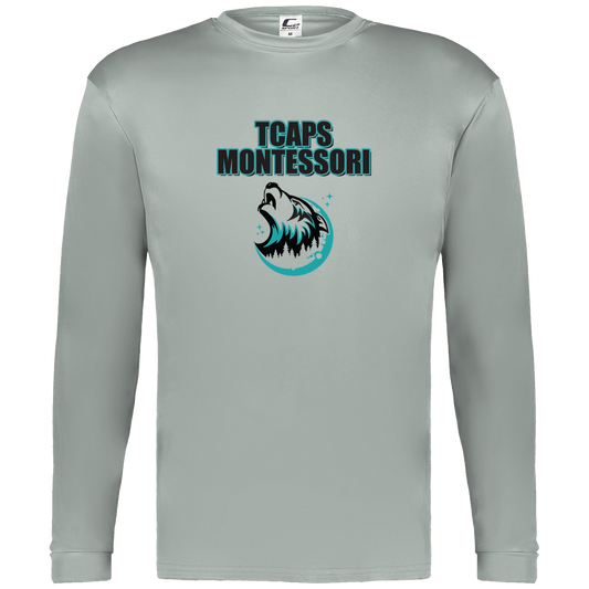 tcaps-montessori-echo-timberwolf-c2-mens-performance-long-sleeve-tee — Silver — Front — source sha256 4e3eb7e0090554c1c20fdbfb60d251d660706f86562415ae31d22cb97665c4ae — Color position 3