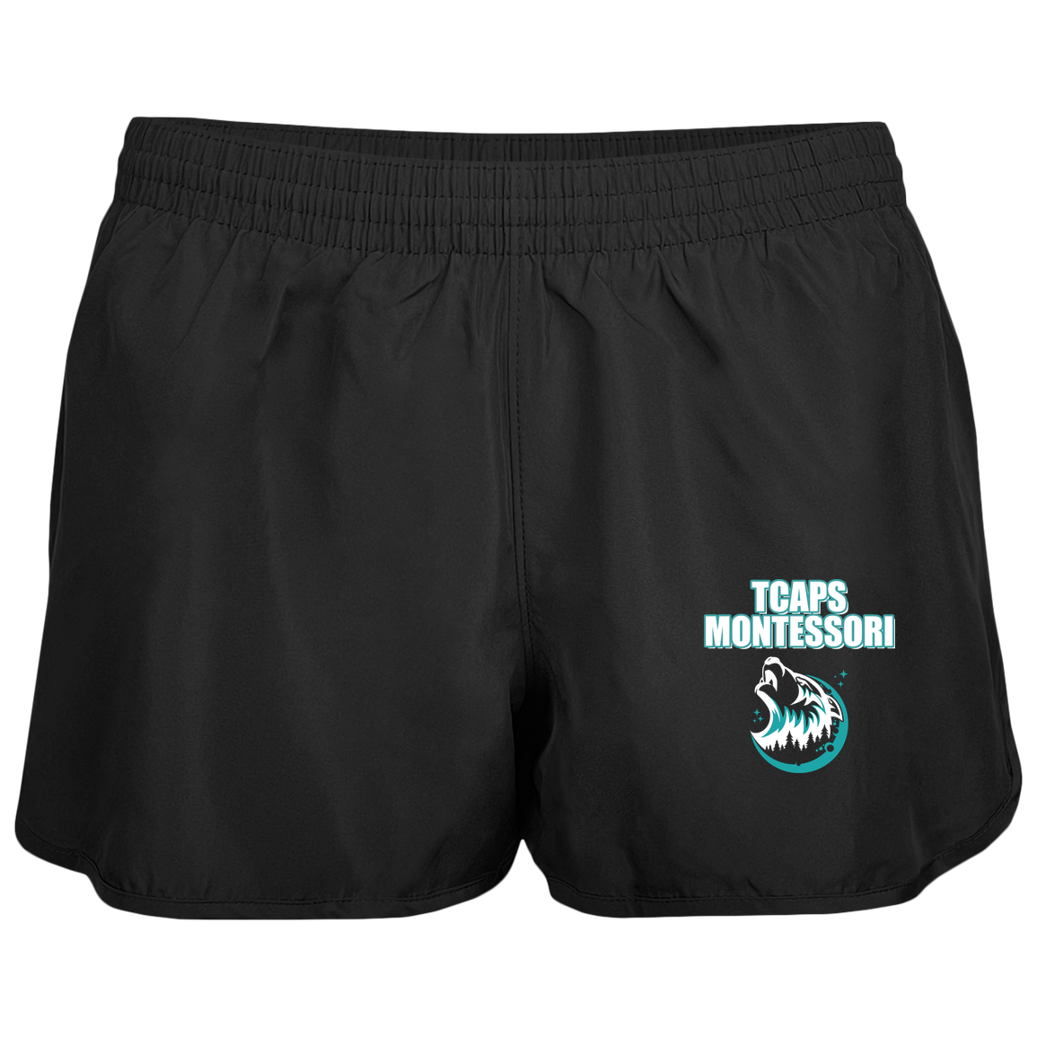 tcaps-montessori-echo-timberwolf-white-augusta-ladies-wayfarer-running-shorts — Black — Front — source sha256 8a5cca577750b1110b8b8e5901ecfcf9d2af869014f062315c5b56671dda6787 — Color position 1
