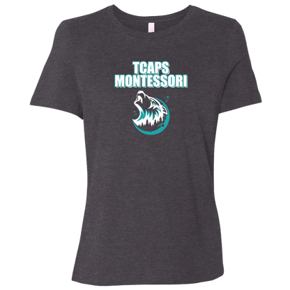 tcaps-montessori-echo-timberwolf-white-bella-canvas-ladies-relaxed-jersey-short-sleeve-t-shirt — Dark Grey Heather — Front — source sha256 a69c3f75837d19f18078bed006e37c6f2e6d601a811418ad686e01d19b7c3489 — Color position 2
