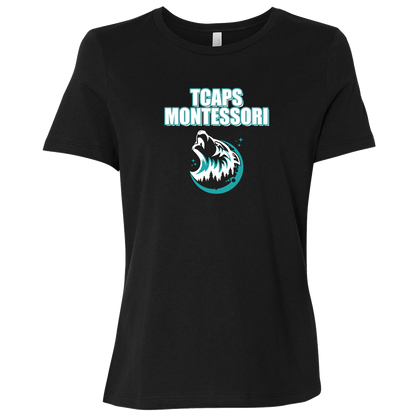 tcaps-montessori-echo-timberwolf-white-bella-canvas-ladies-relaxed-jersey-short-sleeve-t-shirt — Black — Front — source sha256 bd8285b7bc7e51d8563b69bbe4c1d4dad530a52c6b2cebb3752d3987be484450 — Color position 1