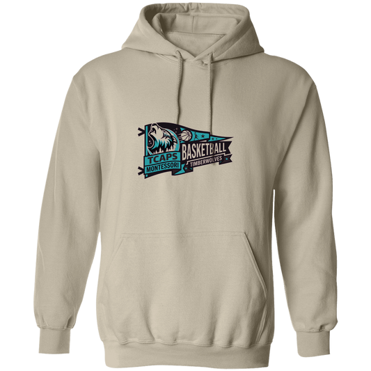 tcaps-montessori-heritage-pennant-gildan-pullover-hoodie — Sand — Front — source sha256 7ffce8788137065de140d9043f8ad9d033ee1b2738c2e237e85329e98dabf51e — Color position 1