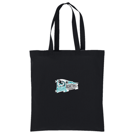 tcaps-montessori-heritage-pennant-white-port-authority-core-cotton-tote — Deep Black — Front — source sha256 8b2bfb8858e149dec36254c2c46a34459ff82229f8671f5d43e926fb86d145c5 — Color position 1