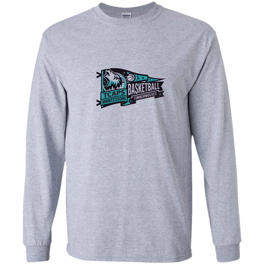 tcaps-montessori-heritage-pennant-gildan-youth-ls-t-shirt — Sport Grey — Front — source sha256 970aaf5bf19abc3d643cd12a1d36fe270731df00ef4e34215755635d27addbfa — Color position 1