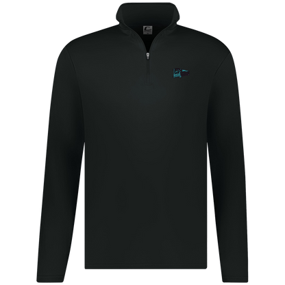tcaps-montessori-heritage-pennant-c2-mens-1-4-zip-pullover — Black — Front — source sha256 b1dbb350d512a13be0ef5c68b753f17224db053ca1017b7c1bc8bb7ea41bd546 — Color position 2