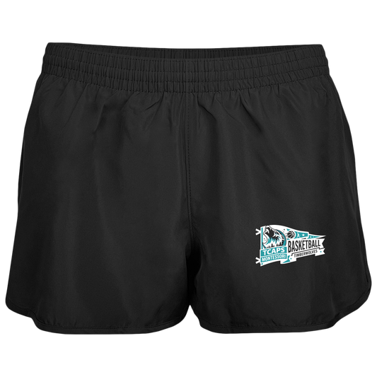 tcaps-montessori-heritage-pennant-white-augusta-ladies-wayfarer-running-shorts — Black — Front — source sha256 bfc977fa6c4afd91754ec24b7b8061cca72cb464d67eab9a6f2855849aeec5c6 — Color position 1