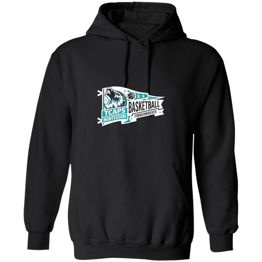 tcaps-montessori-heritage-pennant-white-gildan-pullover-hoodie — Black — Front — source sha256 e182e8955a28668732fbdad4721fc1eb9f99f8c3cb87ecf3fd5ff2f277fa021e — Color position 1