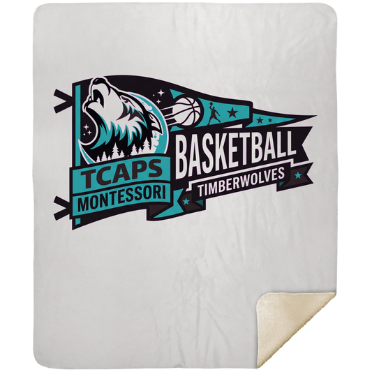 tcaps-montessori-heritage-pennant-mshm-premium-sherpa-blanket-50x60 — White — Front — source sha256 ef930672c687b23ff3eba11b0a05f576072d8c6460e9180356f70db80b1ee2c8 — Color position 1
