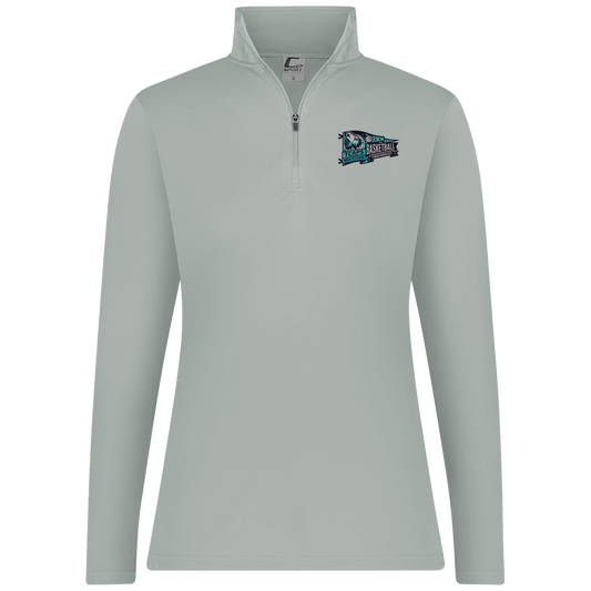 tcaps-montessori-heritage-pennant-c2-womens-1-4-zip-pullover — Silver — Front — source sha256 f3f320b91ea39d5d7ebd1fe58b7710772fb914a36ff6afaf3f0691a9120f51d7 — Color position 2