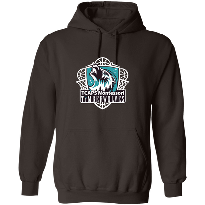 tcaps-montessori-howling-timberwolf-white-gildan-pullover-hoodie — Dark Chocolate — Front — source sha256 13697bc3e830bcae19027f92a4efb9d54e869bd75ea77c77ddc25753ba01c9f3 — Color position 3