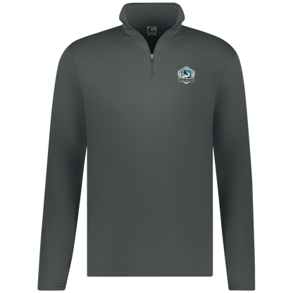 tcaps-montessori-howling-timberwolf-white-c2-mens-1-4-zip-pullover — Graphite — Front — source sha256 2a7a15e1c54046e6c9807f340f8d19522029b74791076775c5c4c70f03138b30 — Color position 2