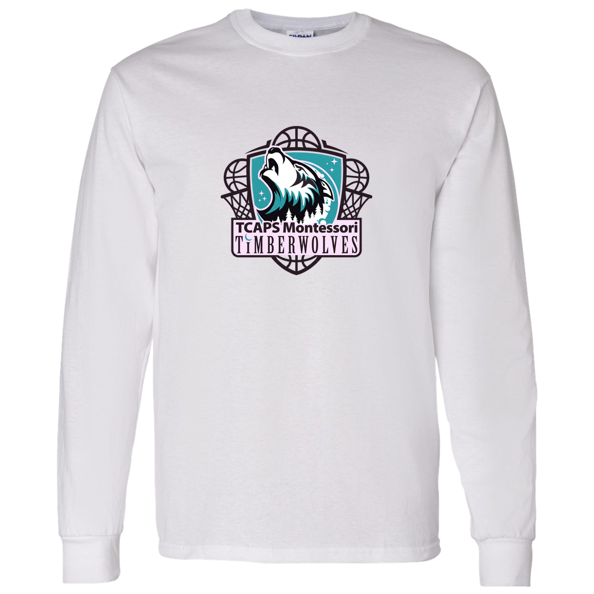 tcaps-montessori-howling-timberwolf-gildan-ls-t-shirt-5-3-oz — White — Front — source sha256 431d27564372e3d01987566e3441795a1271da2b1f08414a7af5fd4d730de025 — Color position 3