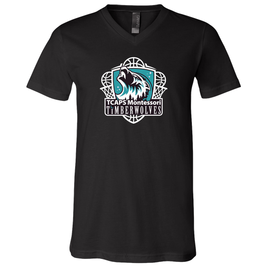 tcaps-montessori-howling-timberwolf-white-bella-canvas-unisex-jersey-ss-v-neck-t-shirt — Black — Front — source sha256 8a779ab265bbf025466a871d3975409274cfb3cb6fd4ffadd8351099ee817b2b — Color position 1