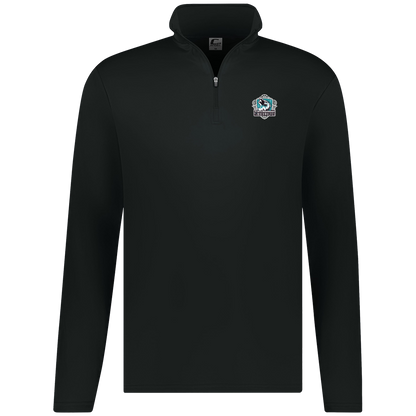 tcaps-montessori-howling-timberwolf-white-c2-mens-1-4-zip-pullover — Black — Front — source sha256 8cb943cb36754ea1412a1050b413b61df0a082074493fc6b42be32d52d13fd79 — Color position 1