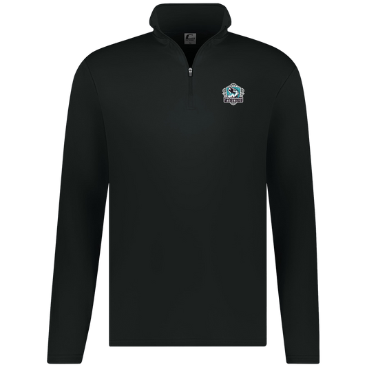 tcaps-montessori-howling-timberwolf-white-c2-mens-1-4-zip-pullover — Black — Front — source sha256 8cb943cb36754ea1412a1050b413b61df0a082074493fc6b42be32d52d13fd79 — Color position 1