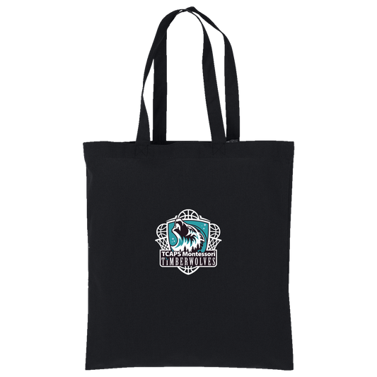 tcaps-montessori-howling-timberwolf-white-port-authority-core-cotton-tote — Deep Black — Front — source sha256 a00563081bdd7a244ad03f5562c9e833fccaf20726655438ac6421f89453b08b — Color position 1