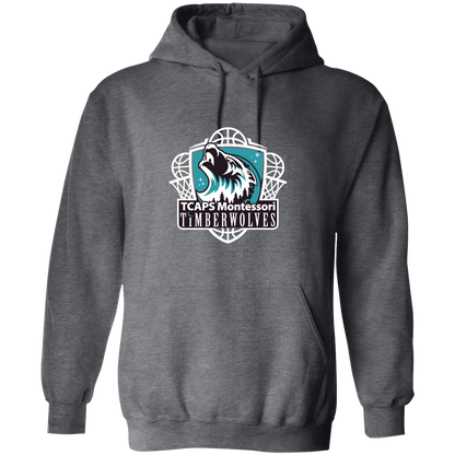 tcaps-montessori-howling-timberwolf-white-gildan-pullover-hoodie — Dark Heather — Front — source sha256 b070be695945953869effd5f37e0aa7f5f8bb3d454ca4ff98f003c88ec5825a1 — Color position 2