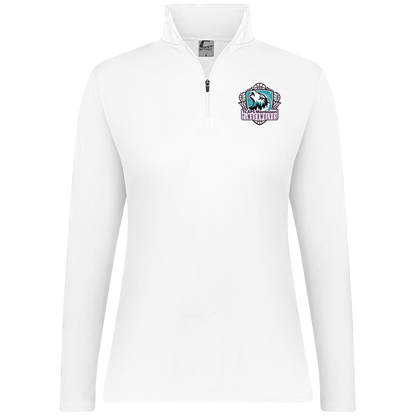 tcaps-montessori-howling-timberwolf-c2-womens-1-4-zip-pullover — White — Front — source sha256 e7b7248435449728736d2ff6dba049d62886e1c89314556924671951a4d08c38 — Color position 3