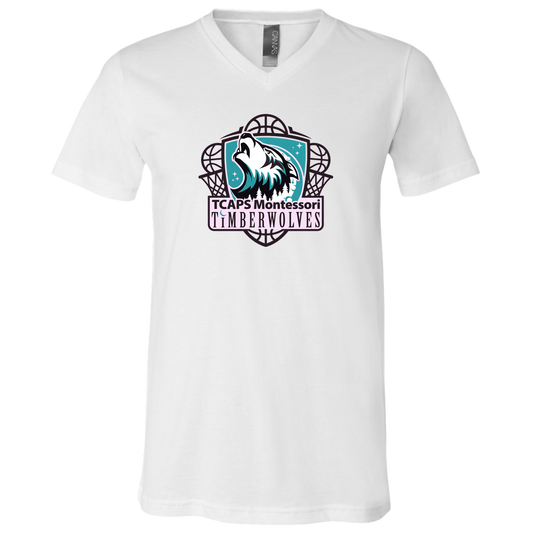 tcaps-montessori-howling-timberwolf-bella-canvas-unisex-jersey-ss-v-neck-t-shirt — White — Front — source sha256 e96d7092e938d85996ad97dbe1a25def798cd72430b818245eaf0930dc60ec4c — Color position 1