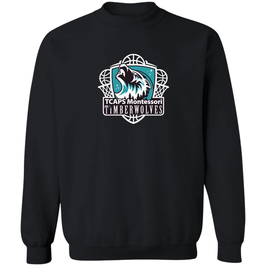 tcaps-montessori-howling-timberwolf-white-gildan-crewneck-pullover-sweatshirt — Black — Front — source sha256 fe2abae1ede96ba3dbe89158b44b109ca866fe69a3075c5b779ecf4d2d894c7a — Color position 1