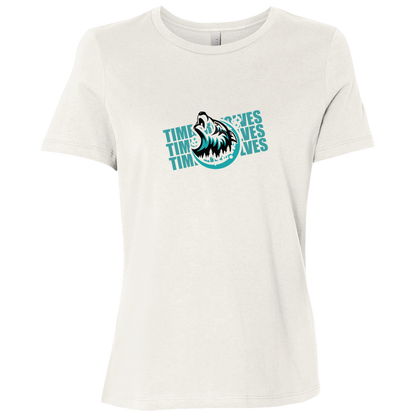 tcaps-montessori-logo-over-name-stack-bella-canvas-ladies-relaxed-jersey-short-sleeve-t-shirt — Vintage White — Front — source sha256 043e73467e62fa2400d4afb458120170e40ce7378049b65fd73b3d75dacb133c — Color position 2