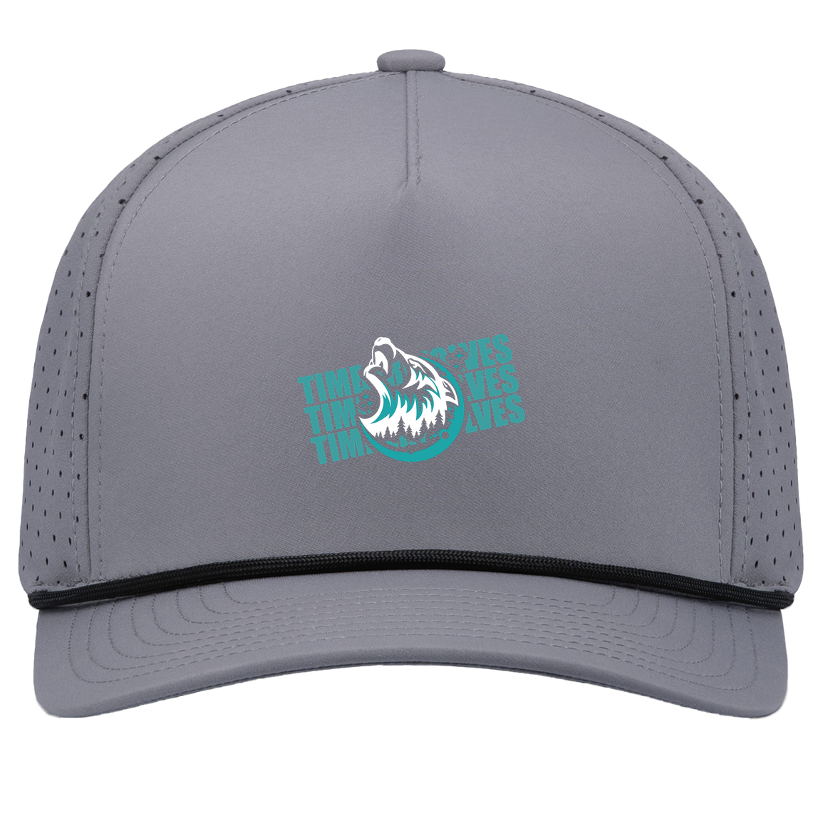 tcaps-montessori-logo-over-name-stack-white-pacific-headwear-weekender-perforated-snapback-cap — Graphite/Black — Front — source sha256 15369ba717dcb0a08bd51bcb5b26993b0b25d9d56282a3f498bc0b798b37eed0 — Color position 3
