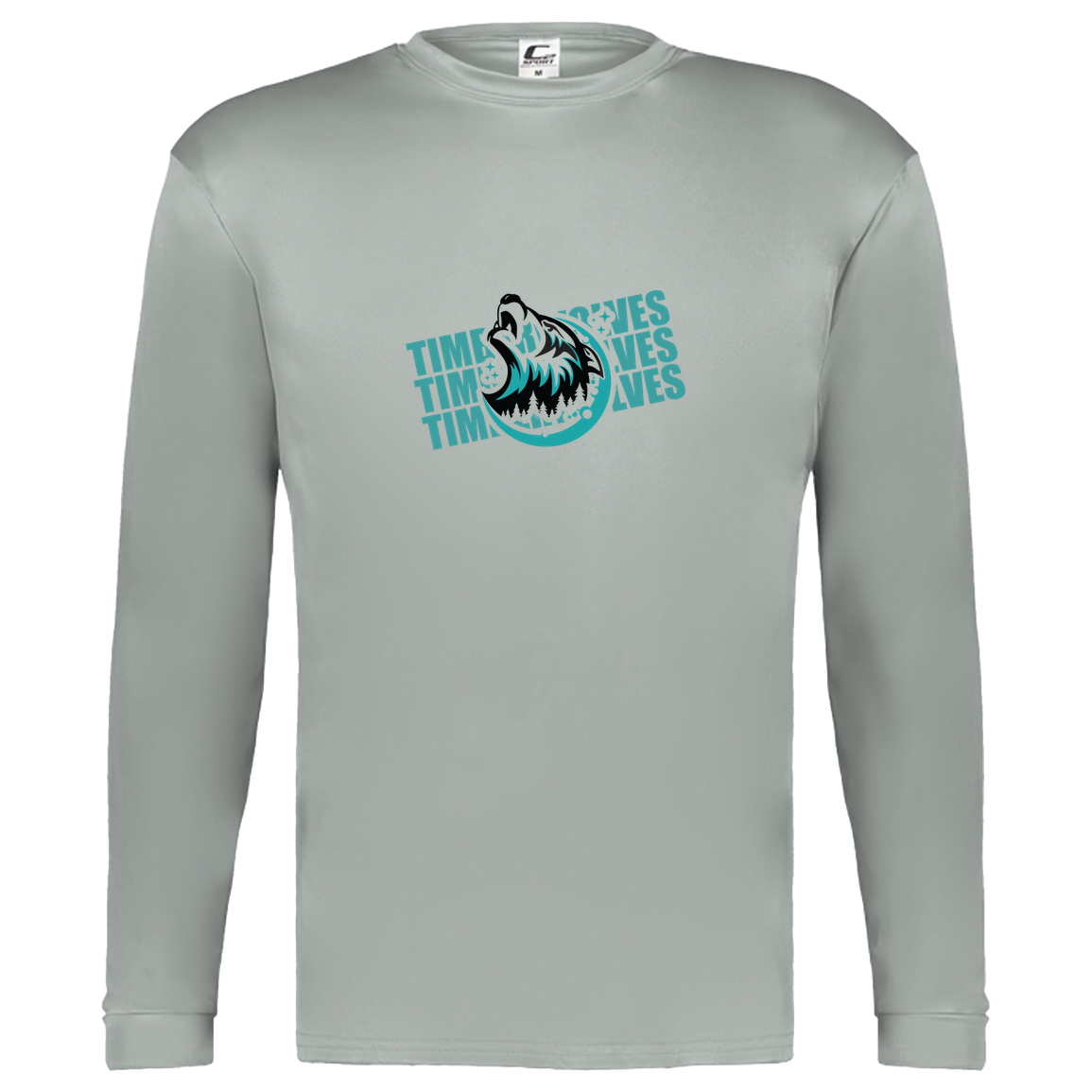 tcaps-montessori-logo-over-name-stack-c2-kids-performance-long-sleeve-tee — Silver — Front — source sha256 2418f8e03c0791d7babd5d5e7f611b94bd7975991be7d2cf959400bd7b966ac3 — Color position 3