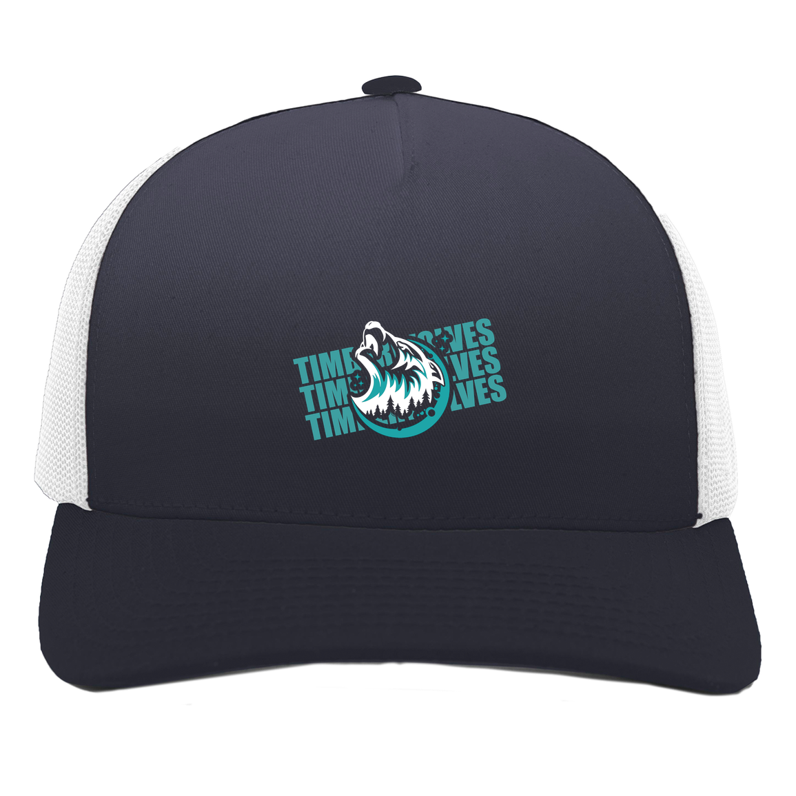 tcaps-montessori-logo-over-name-stack-white-pacific-headwear-5-panel-trucker-snapback-cap — Navy/White — Front — source sha256 5b0255f690b64b6c7bd1b7898945d439f768a1009124f4fcc0f3326bdc81cf21 — Color position 1