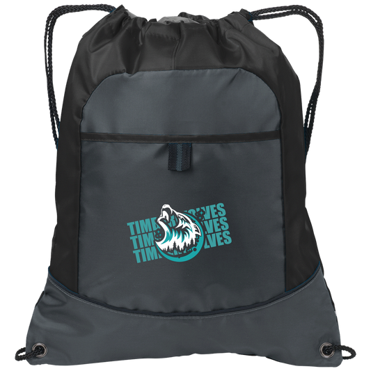 tcaps-montessori-logo-over-name-stack-white-port-authority-pocket-cinch-pack — Deep Smoke/Black — Front — source sha256 78828b65960c89dcd0fc680eae283d78eb85d54c283d1e41f00e0ba1a0581408 — Color position 1