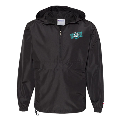 tcaps-montessori-logo-over-name-stack-white-champion-unisex-packable-anorak-jacket — Black — Front — source sha256 7bece51bdb386ed597dc3a4d1ec05e96091076889139b01a641c8019e1ea12b7 — Color position 1