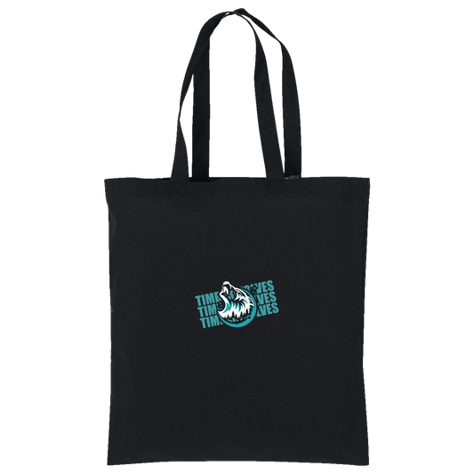 tcaps-montessori-logo-over-name-stack-white-port-authority-core-cotton-tote — Deep Black — Front — source sha256 aac810ef9c6b4bb78ffbcc56949541820b0aeb437dc77fb8bf2765331a771ae7 — Color position 1