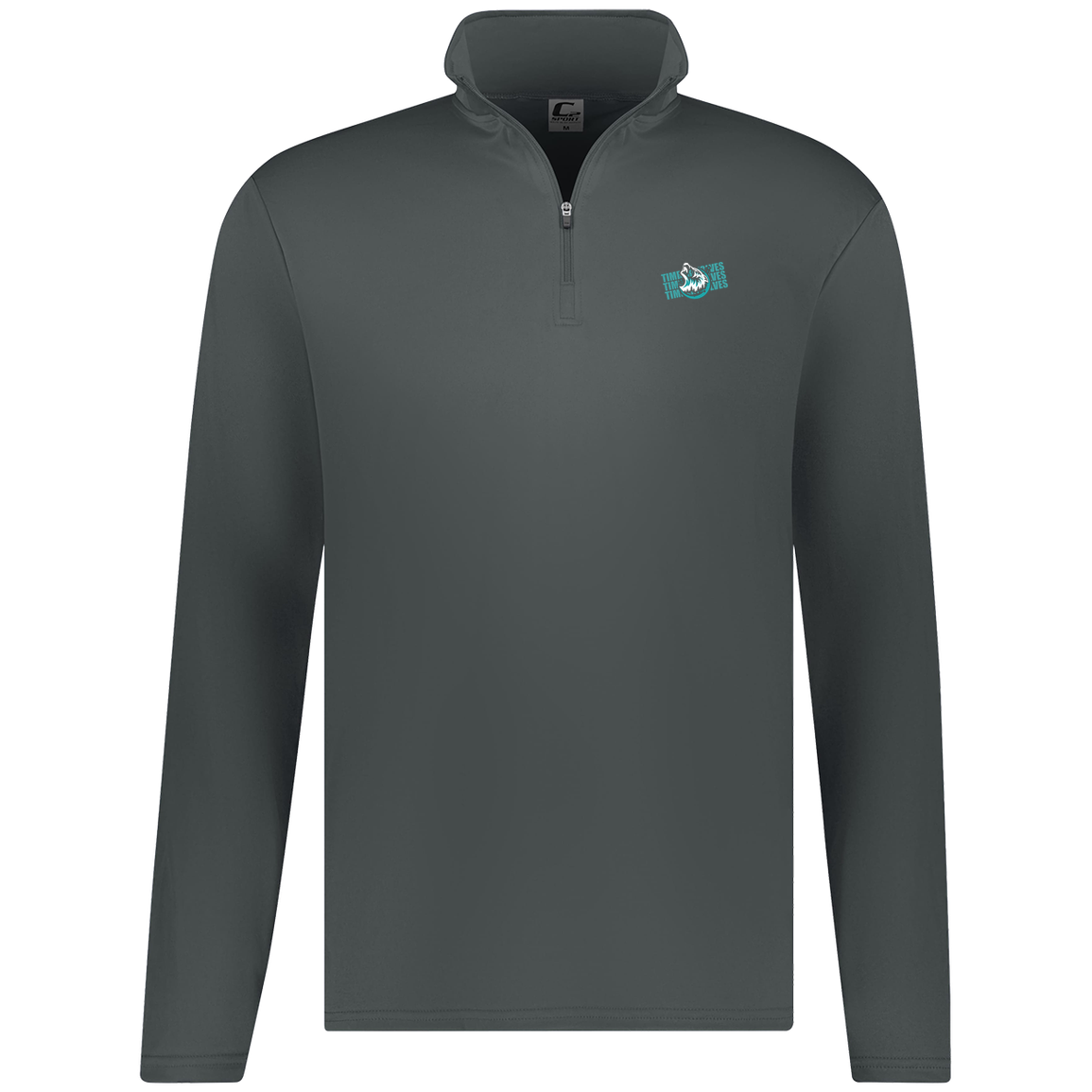tcaps-montessori-logo-over-name-stack-white-c2-mens-1-4-zip-pullover — Graphite — Front — source sha256 b04cbba1bdb818a66eb1817dd92828bc7f87178ef2329590ae474ae5de1822ac — Color position 2