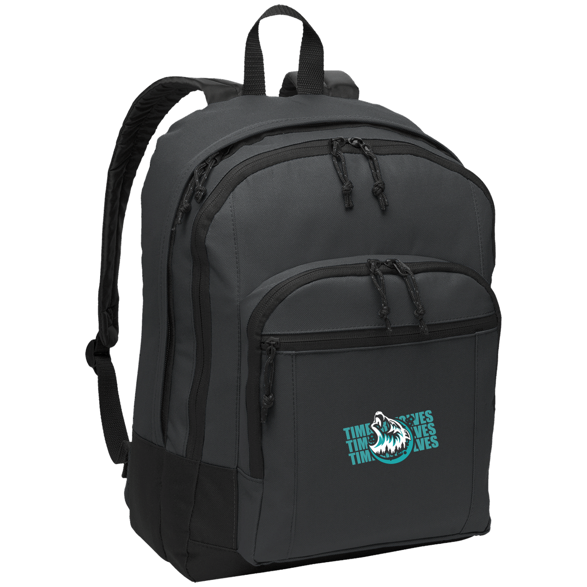 tcaps-montessori-logo-over-name-stack-white-port-authority-basic-backpack — Dark Charcoal — Front — source sha256 b5308b9530ce8b06e5678ab4f8c40b01380cfaf3e3a900dd30c73757f9db5b28 — Color position 2
