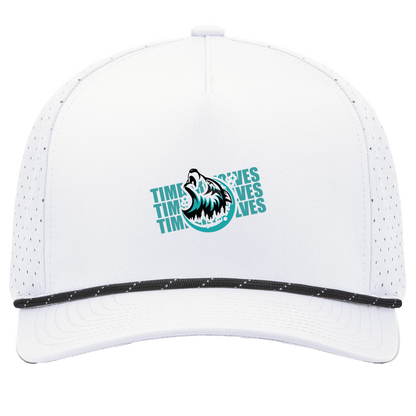 tcaps-montessori-logo-over-name-stack-pacific-headwear-weekender-perforated-snapback-cap — White/Black — Front — source sha256 cbc41bacd8eab065003debd3c2dc968d5df2aaeeb4e3e0030a2d0eced7cff183 — Color position 7