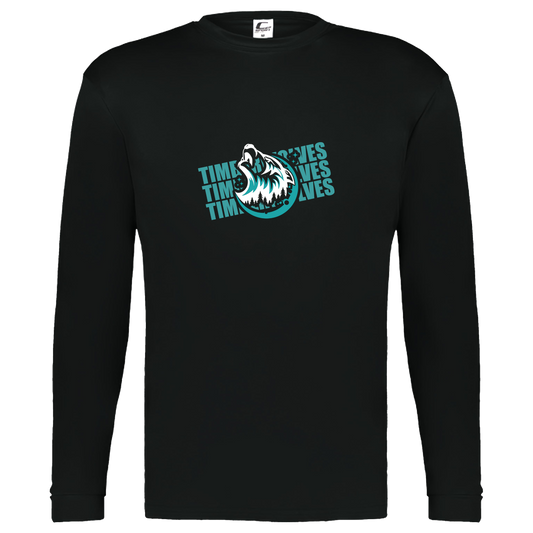 tcaps-montessori-logo-over-name-stack-white-c2-kids-performance-long-sleeve-tee — Black — Front — source sha256 ffb95112d2894cecc3bb2507974787ad1da7b1ca42da80bd1ed4153c6f714f71 — Color position 1