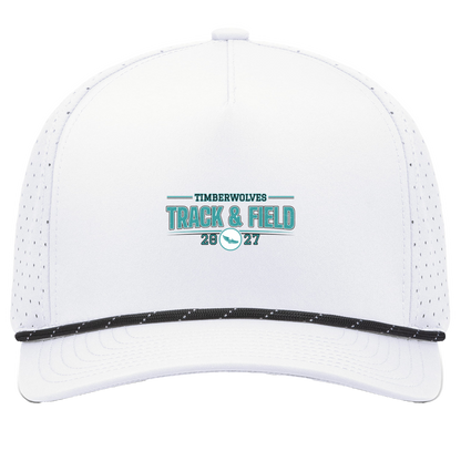 tcaps-montessori-season-arc-2-pacific-headwear-weekender-perforated-snapback-cap — White/Black — Front — source sha256 009b65bb18760cd8331c2d35df8c01c0343a158e882c3dabf1cd387d71e66ad3 — Color position 7