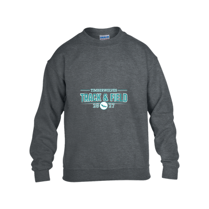 tcaps-montessori-season-arc-2-white-gildan-kids-heavy-blend-fleece-crew — Dark Heather — Front — source sha256 5d73ea2000fafc92739e59b958125196a75fb3d22c042a35998596afa37dcac4 — Color position 2
