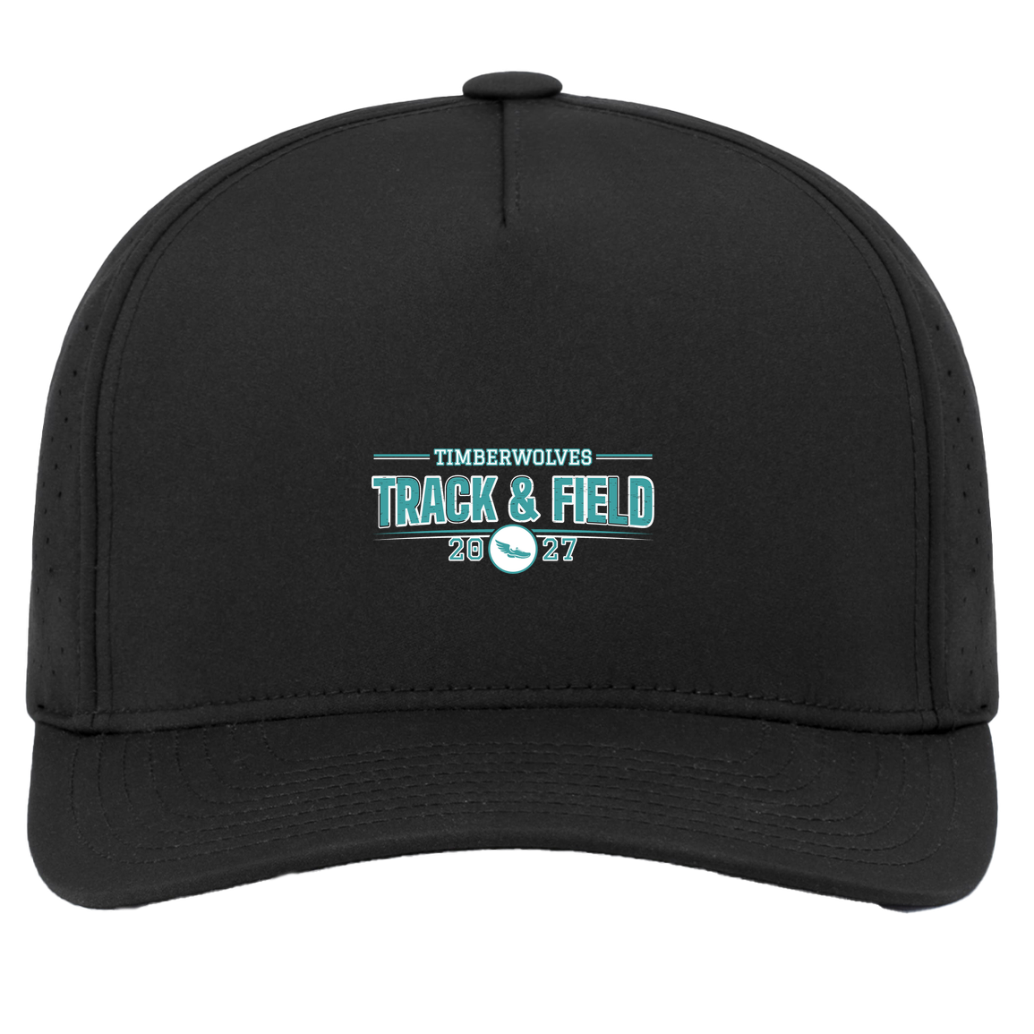 tcaps-montessori-season-arc-2-white-pacific-headwear-weekender-perforated-snapback-cap — Black — Front — source sha256 737b839a0af0be7b7bb24493064dbaacf36abf433aa2b7b34dfc6535cabb5fb8 — Color position 2
