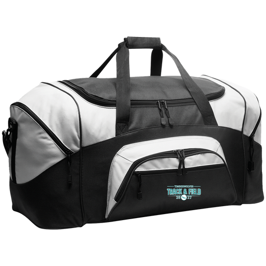 tcaps-montessori-season-arc-2-white-port-company-sport-duffel — Black/Gray — Front — source sha256 8317a4fb6752b7b2f5cb94f658c51c66f5226824c2ea3245105fcb46855d02fa — Color position 1