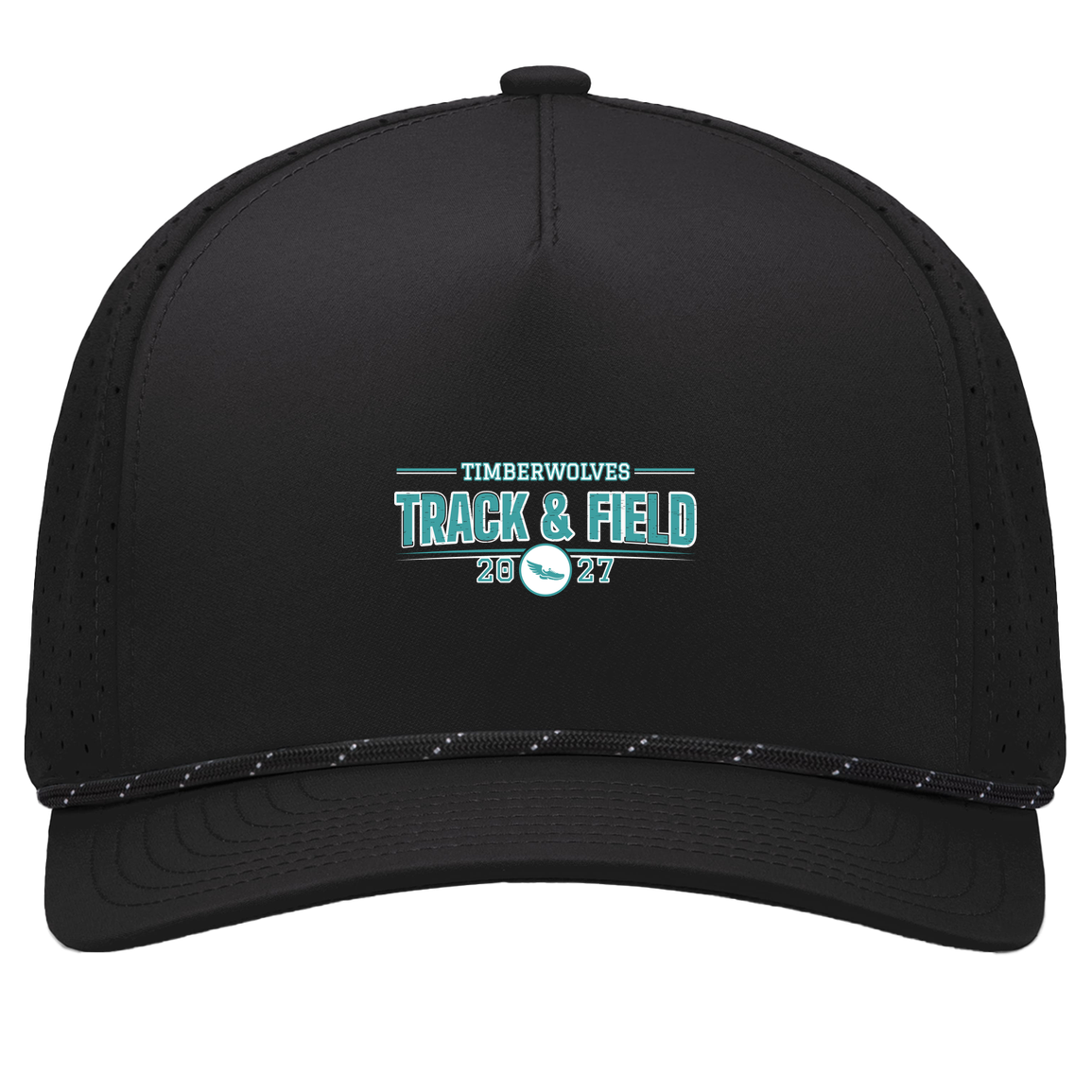 tcaps-montessori-season-arc-2-white-pacific-headwear-weekender-perforated-snapback-cap — Black/Black — Front — source sha256 9554d130bb6c938faf69b8a3a98475028743c6826ed452a81f815ea0e76f53bf — Color position 1