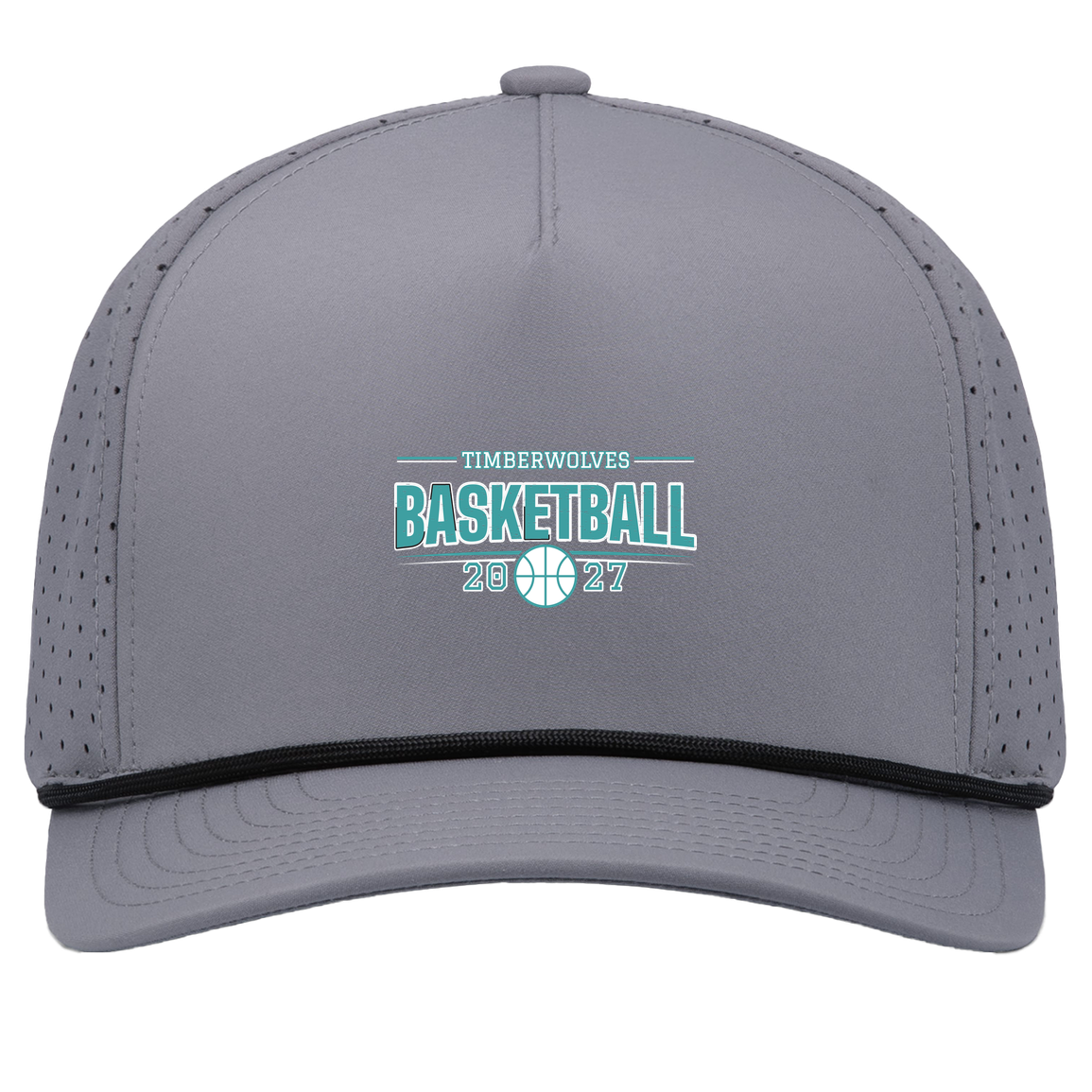 tcaps-montessori-season-arc-white-pacific-headwear-weekender-perforated-snapback-cap — Graphite/Black — Front — source sha256 3fa797d74ff4750e01cf4c1303142b26a820edf9d9e83253a206e9bc8aaed6ff — Color position 3