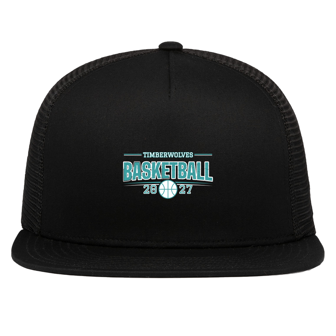 tcaps-montessori-season-arc-white-pacific-headwear-d-series-5-panel-trucker-snapback-cap — Black — Front — source sha256 6542cf634bd6cdb2d3f29e7fcc75af2363386eadf6eac6cb31e254465d519061 — Color position 1