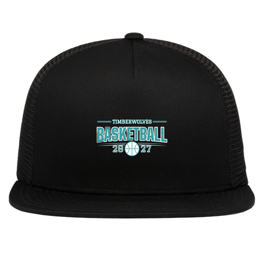 tcaps-montessori-season-arc-white-pacific-headwear-d-series-5-panel-trucker-snapback-cap — Black — Front — source sha256 6542cf634bd6cdb2d3f29e7fcc75af2363386eadf6eac6cb31e254465d519061 — Color position 1