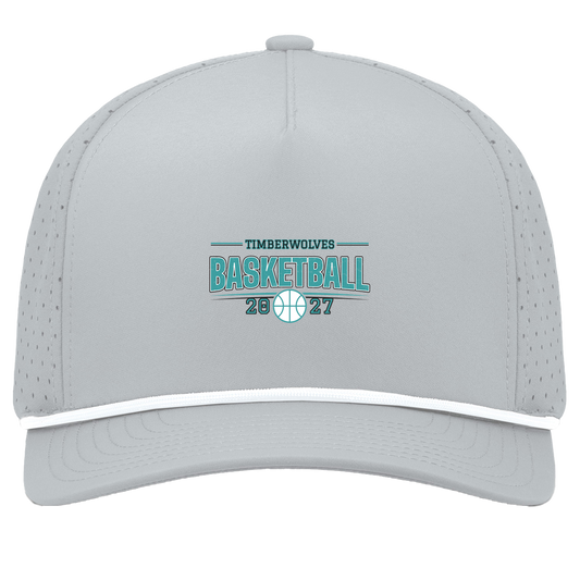 tcaps-montessori-season-arc-pacific-headwear-weekender-perforated-snapback-cap — Silver/White — Front — source sha256 9fac57e997a0ccfb3a75661f72dc374b23f918f1f6ed704e121ac552c9439721 — Color position 5