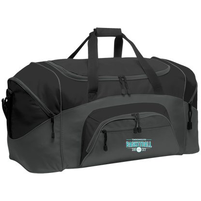 tcaps-montessori-season-arc-white-port-company-sport-duffel — Dark Charcoal/Black — Front — source sha256 a129afb5c331db1c3a932b5f82cc980315feead63e67ac6010bc5384c64cff6a — Color position 2