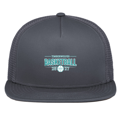 tcaps-montessori-season-arc-white-pacific-headwear-d-series-5-panel-trucker-snapback-cap — Graphite — Front — source sha256 a75876cdea1d34f1291109f2db185d4e9bfe53928ebd1a926c6b82c2657fd2fc — Color position 3