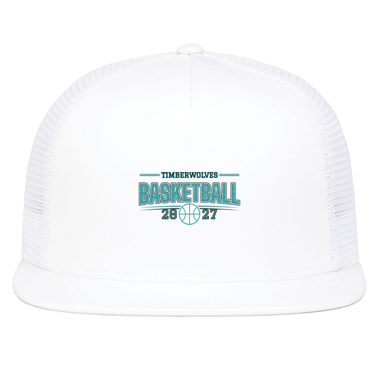 tcaps-montessori-season-arc-pacific-headwear-d-series-5-panel-trucker-snapback-cap — White — Front — source sha256 e1f85135bb6b54fe46a0b6261bb699b57529ed91515ae185b7596ac9d814d84c — Color position 5