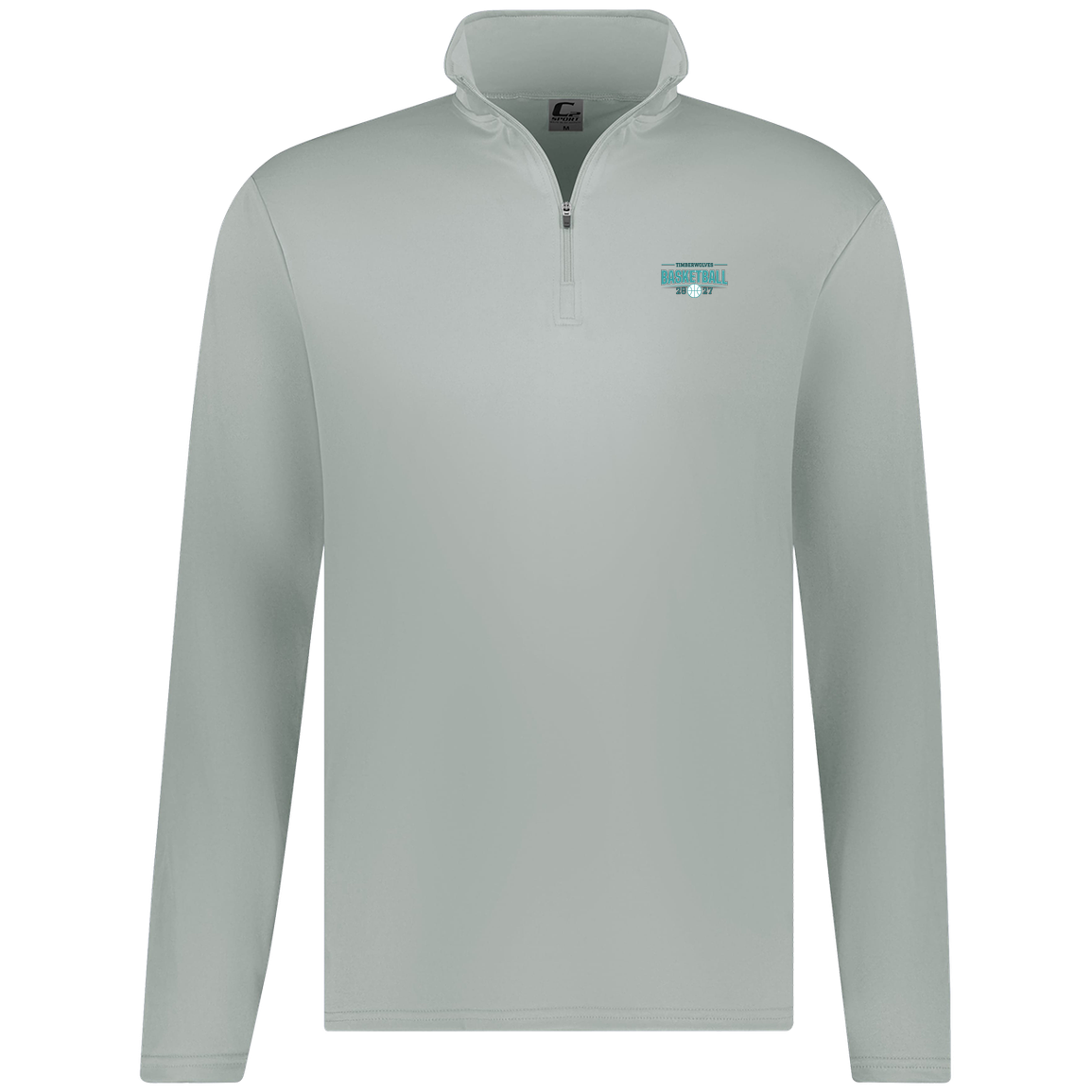 tcaps-montessori-season-arc-c2-mens-1-4-zip-pullover — Silver — Front — source sha256 ec755343d0f3a5ffe74b4705c82a3144e61d9ab8903903e49313cb36c472b587 — Color position 2