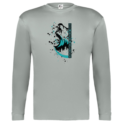 tcaps-montessori-split-mascot-c2-kids-performance-long-sleeve-tee — Silver — Front — source sha256 07cedc69b205e963b690585ee8798e374c9422ddf9629f246427e6b39ed2bf45 — Color position 3