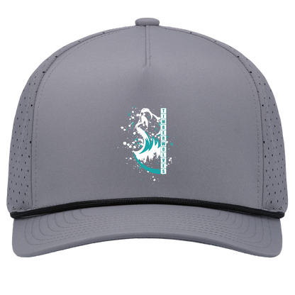 tcaps-montessori-split-mascot-white-pacific-headwear-weekender-perforated-snapback-cap — Graphite/Black — Front — source sha256 202da09c828908277dba96d5c823cdef4dfda39a42d5f5a70cf474d3ccd6d2d1 — Color position 3
